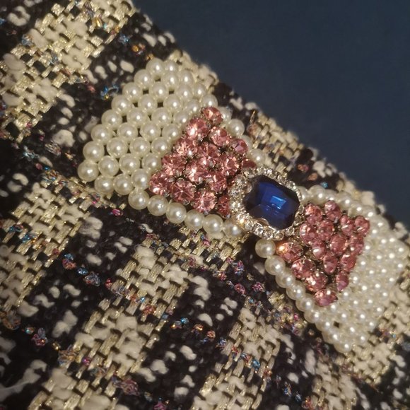 Sister Jane Jules Tweed Mini Skirt With Bow - Picture 7 of 14